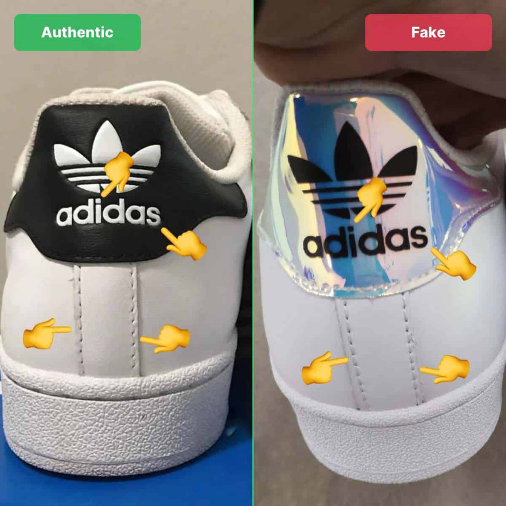 Adidas superstar originales vs fake hotsell