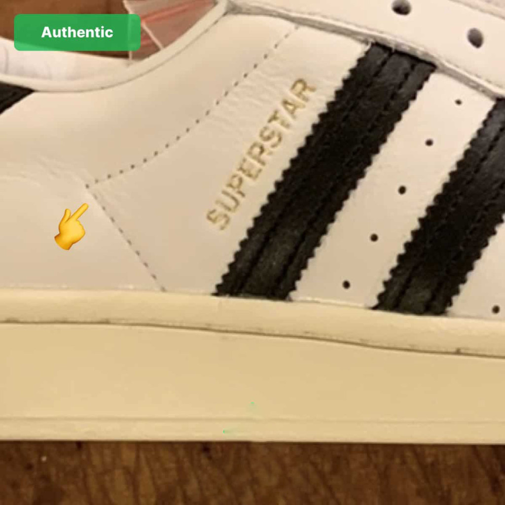 Original superstar shoes vs fake sale