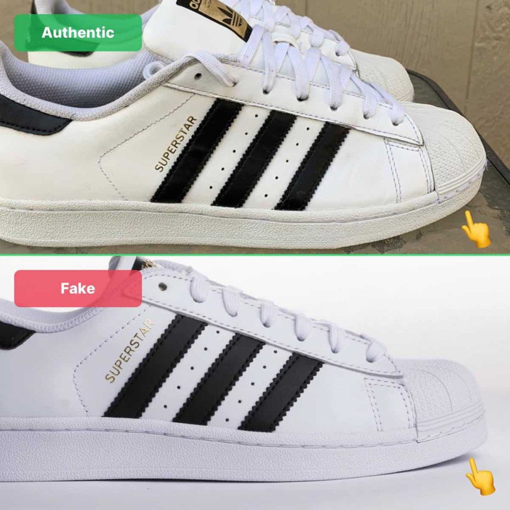 Adidas superstar slip outlet on original vs fake